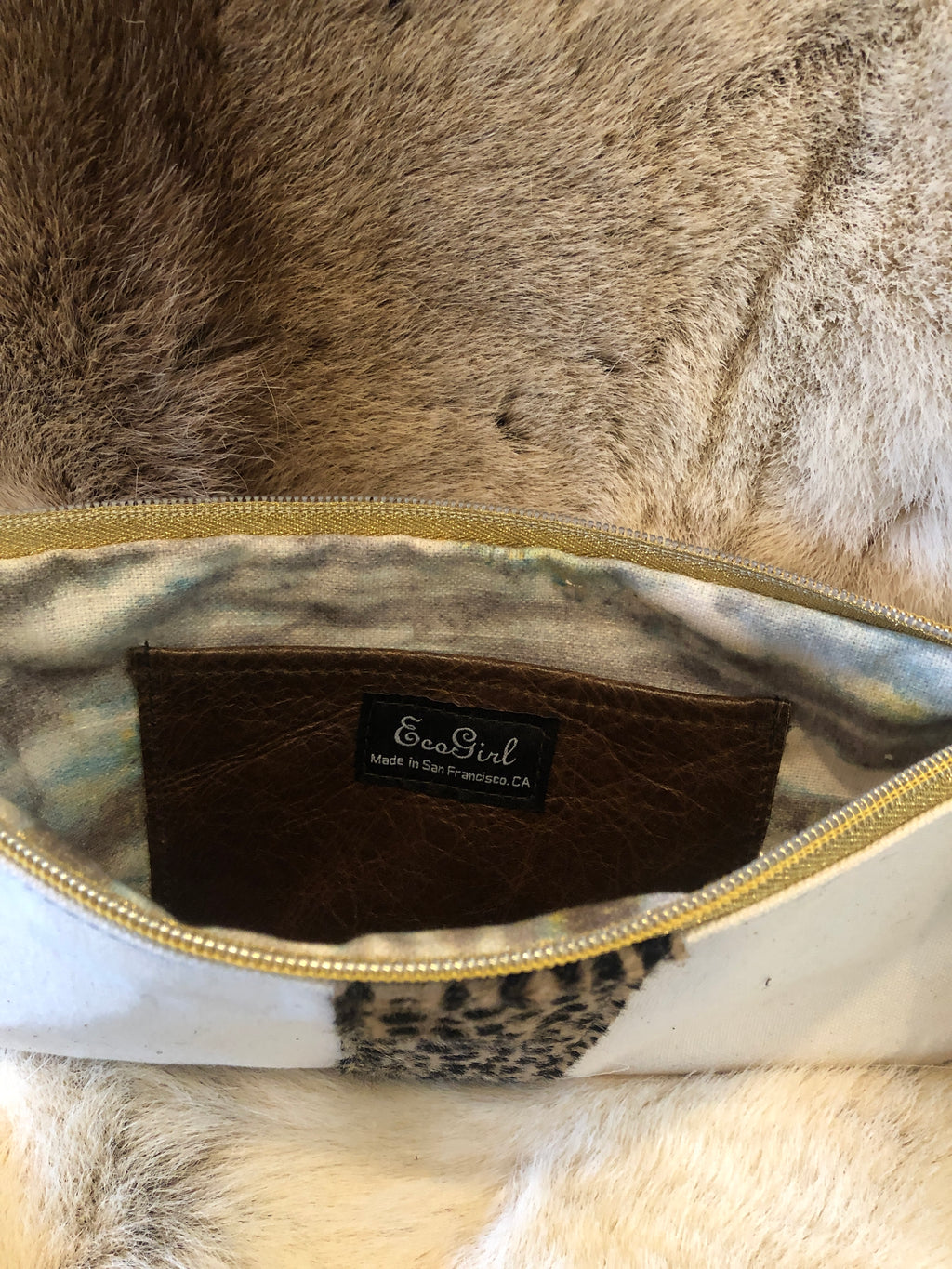 Leopard Travel Clutch with Mask
